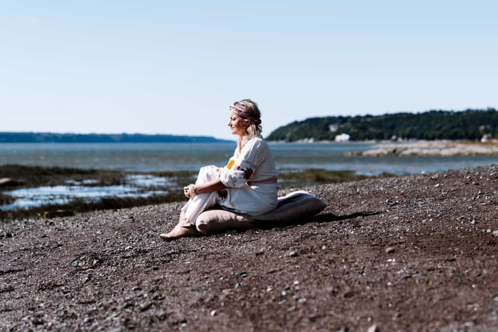 Marie Ève Lécine sur la plage